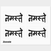 Namaste (न स् ते) - Devanagari Script Rechthoekige Sticker (Vel)