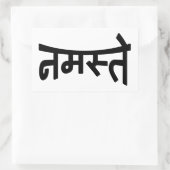 Namaste (न स् ते) - Devanagari Script Rechthoekige Sticker (Tas)