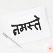 Namaste (न स् ते) - Devanagari Script Rechthoekige Sticker (Envelop)