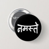Namaste (न स् ते) - Devanagari Script Ronde Button 5,7 Cm (Voorkant /achterkant)