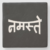 Namaste (न स् ते) - Devanagari Script Stenen Onderzetter (Voorkant)