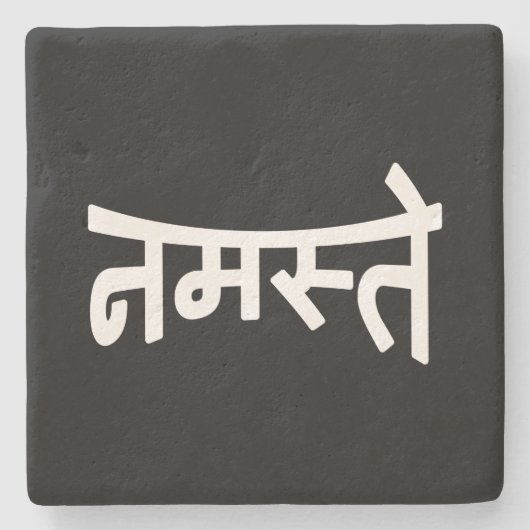 Namaste (न स् ते) - Devanagari Script Stenen Onderzetter (Voorkant)