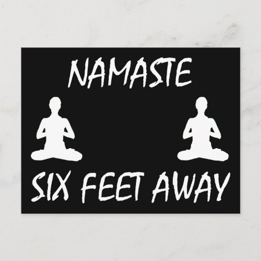 Namaste 6 Feet weg Briefkaart (Voorkant)
