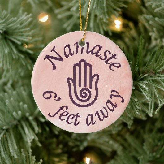 Namaste 6' Feet weg Keramisch Ornament (Boom)