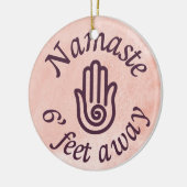 Namaste 6' Feet weg Keramisch Ornament (Links)