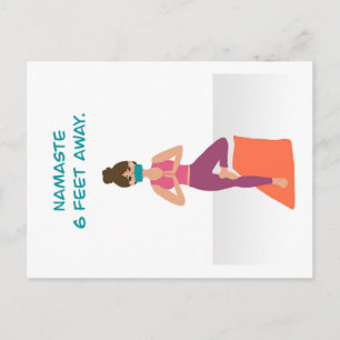 Namaste 6 ft weg - Covid 19 Briefkaart - Yoga