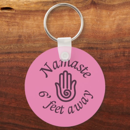 Namaste 6 voet afstand sleutelhanger (Voorkant)