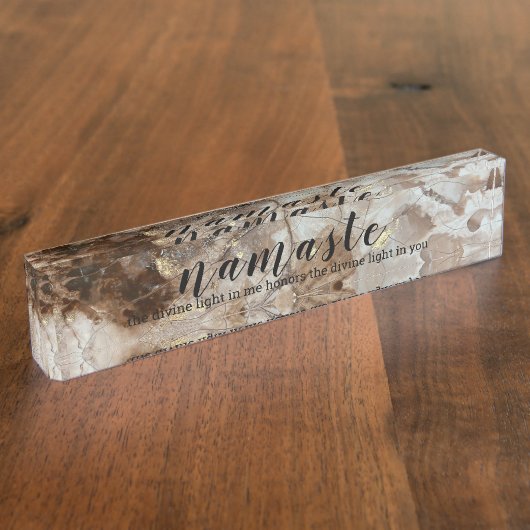 Namaste Acryldesk Name Bord Naambordje (Zijkant)