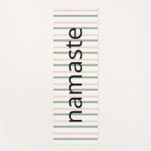 Namaste Adem Roze en Groene Strepen Yogamat (Voorkant)