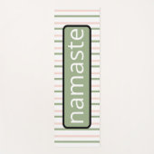 Namaste Adem Roze en Groene Strepen Yogamat (Voorkant)