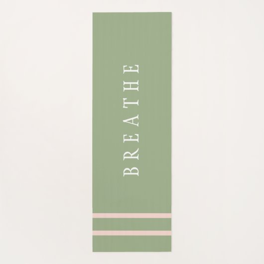 Namaste Adem Roze en Groene Strepen Yogamat (Achterkant)