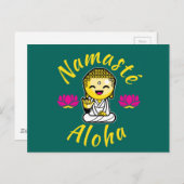 Namaste Aloha Handtekening Boeddha Humor Briefkaart (Voorkant / Achterkant)