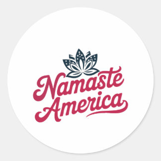 Namaste America Lotus Patriottische Sticker