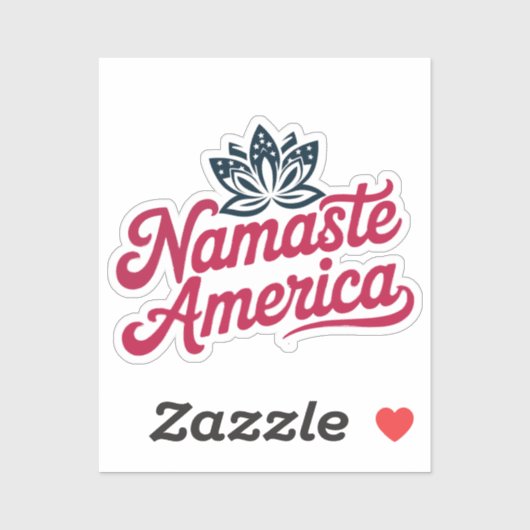 Namaste America Vinyl Yoga Sticker (Vel)