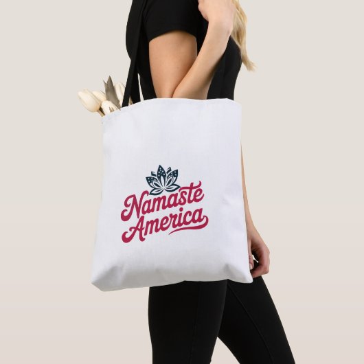 Namaste America Yoga Canvas tas (Dichtbij)
