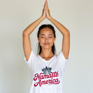 Namaste America Yoga Patriottisch T-shirt