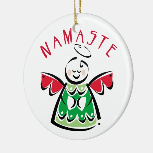 Namaste Angel Keramisch Ornament (Links)