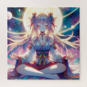 Namaste anime meisje mediteren legpuzzel (Verticaal)