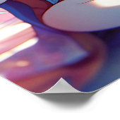 Namaste anime meisje mediteren poster (Hoek)