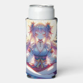 Namaste anime meisje mediteren seltzer blikjeskoeler (Seltzer Voorkant)