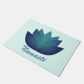 Namaste Aquamarine Lotus Flower Deurmat (Schuin)