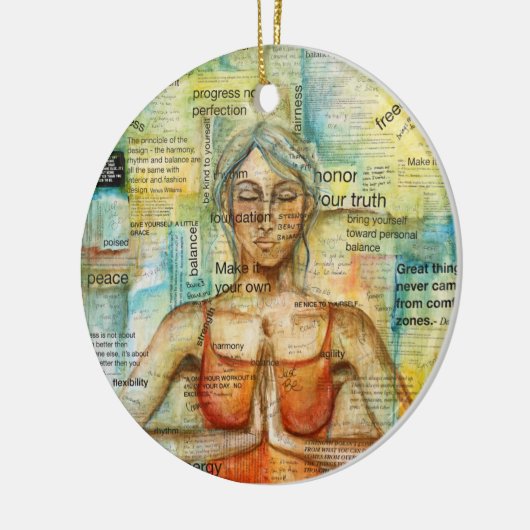 "Namaste" Art Ornament (Links)