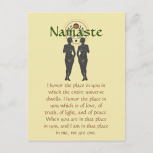 Namaste & Astra Feminine Word Art Briefkaart