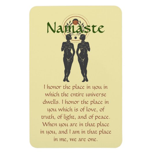 Namaste & Astra Feminine Word Art Magneet (Verticaal)