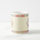 Namaste Aum Om Lotus met Rainbow  Border C Koffiemok (Center)