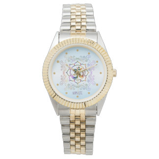 Namaste Aum (Om) Lotus Prismatic Ornamental Watch Horloge