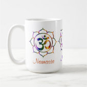 Namaste Aum Om & Lotus Prismatic Regenboog Koffiemok (Links)