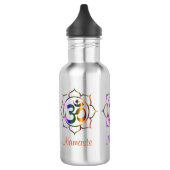 Namaste Aum Om & Lotus Prismatic Regenboog Waterfles (Links)