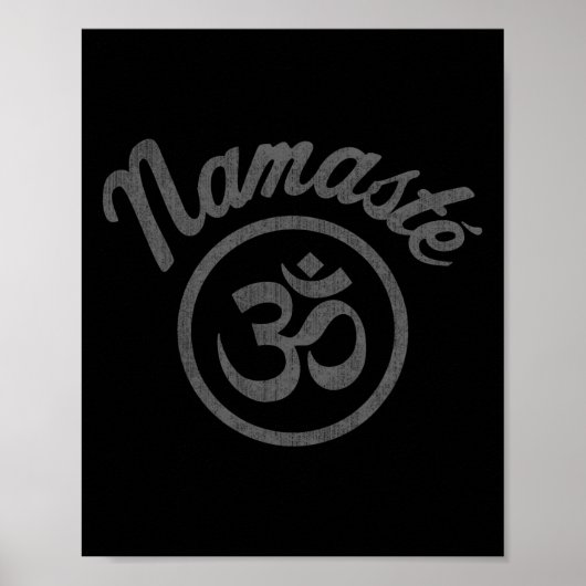 Namaste Aum Symbool Vintage Boho Poster (Voorkant)