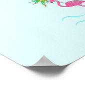 Namaste Beaches Flamingos Zen Yoga Fun Art Poster (Hoek)