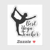 Namaste Best Yoga Teacher Sticker (Vel)