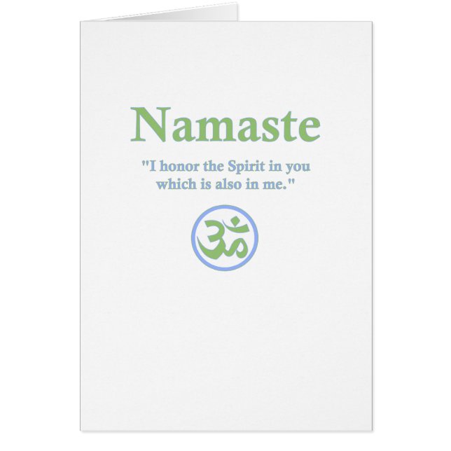 Namaste betekenis met Om Symbol (Voorkant)