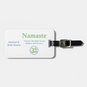 Namaste betekenis met Om Symbol Bagagelabel