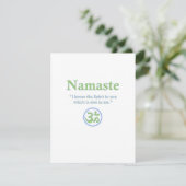 Namaste betekenis met Om Symbol Kaart (Staand voorkant)