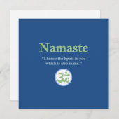 Namaste betekenis met Om Symbol Kaart (Voorkant / Achterkant)