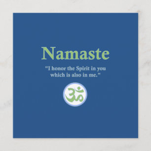 Namaste betekenis met Om Symbol Kaart