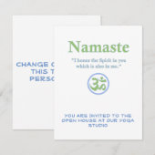 Namaste betekenis met Om Symbol Kaart (Voorkant / Achterkant)