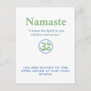 Namaste betekenis met Om Symbol Kaart