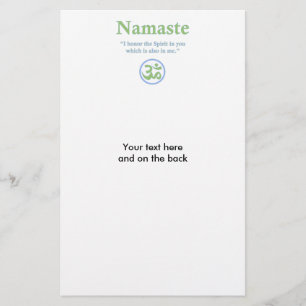 Namaste betekenis met Om Symbool Flyer