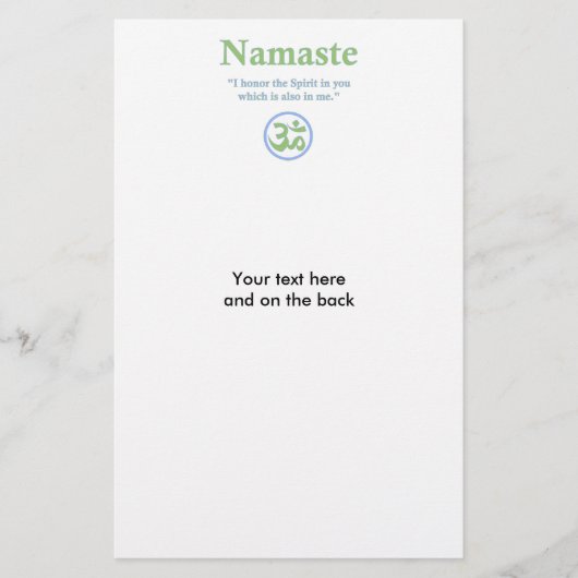 Namaste betekenis met Om Symbool Flyer (Voorkant)