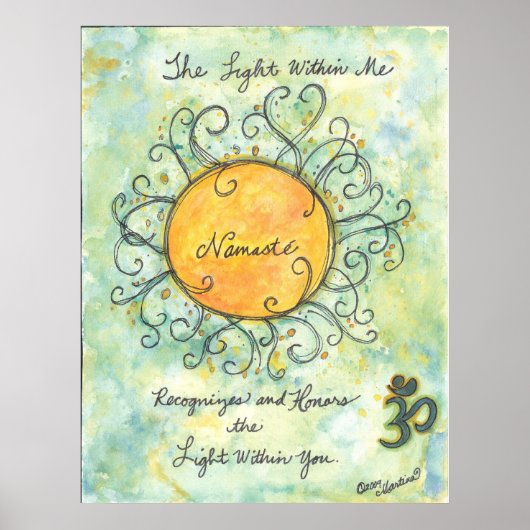 Namaste bevestiging kunst print (Voorkant)