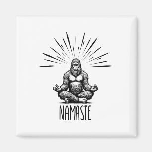 Namaste Bigfoot Yoga-meditatie Funny Bigfoot Yoga Magneet