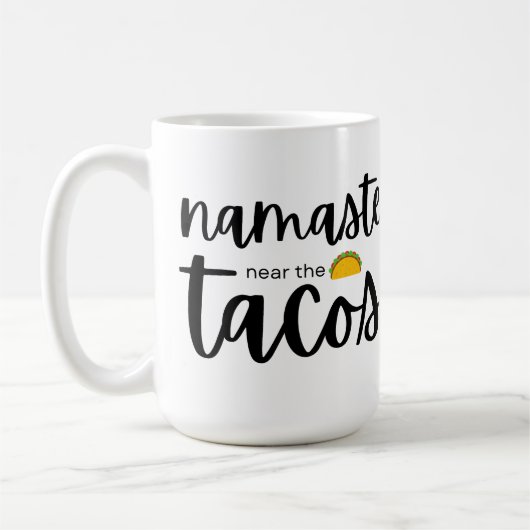 Namaste bij de taco's koffiemok (Links)