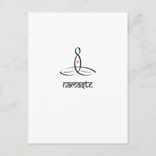 Namaste - Black Sanskrietstijl Briefkaart