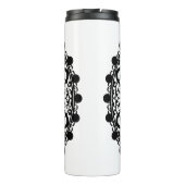Namaste Black & White Floral Mandala Thermosbeker (Achterkant)