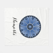 NAMASTE Blauwe Bloem Spiritueel Lotus Mandala Fleece Deken (Voorkant (Horizontaal))
